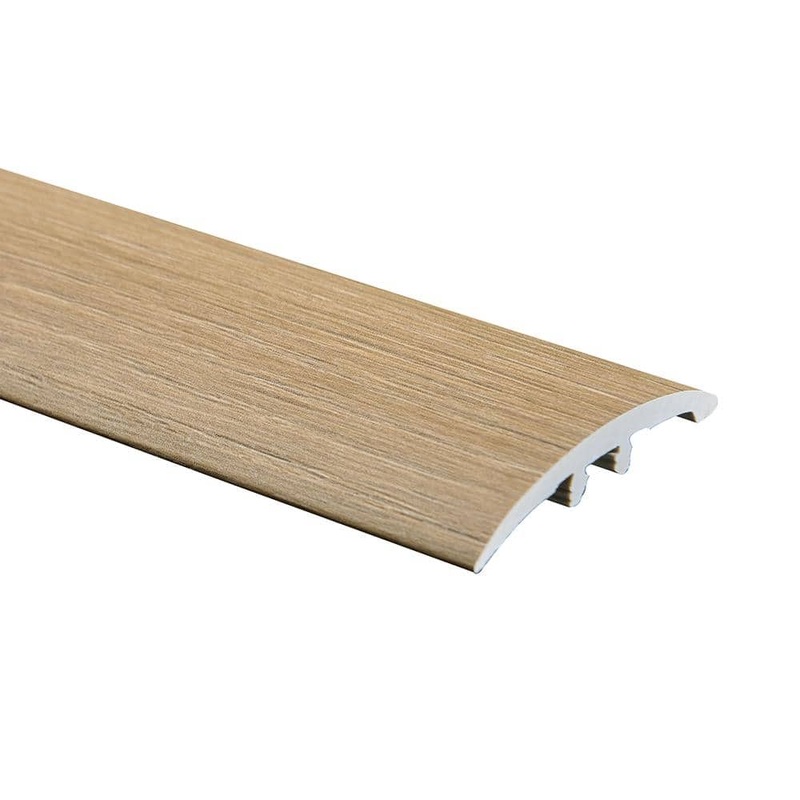 Malibu Wide Plank French Oak Alameda 0.275 in. Thickness x 1.85 in. Width x 94.48 in. Length Vinyl 3 in 1 Molding HDLECL5037-3N1