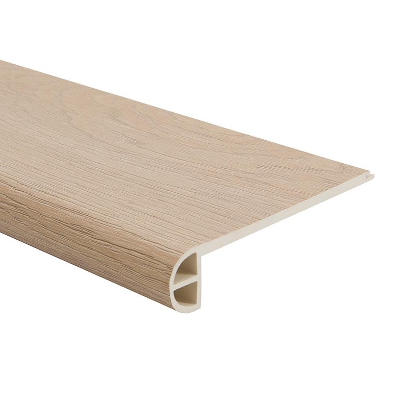 Malibu Wide Plank French Oak Atelier 0.984 in. Thickness x 4.527 in. Width x 94.48 in. Length Vinyl Flush Stair Nose Molding HDMLCL1501-FSN