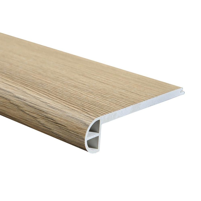 Malibu Wide Plank French Oak Belle Harbor 0.984 in. Thickness x 4.527 in. Width x 94.48 in. Length Vinyl Flush Stair Nose Molding HDLECL4931-FSN