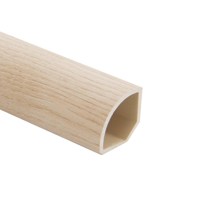 Malibu Wide Plank French Oak Clearlake 0.66 in. Thickness x 1.1 in. Width x 94.48 in. Length Quarter Round Molding HDNSCL6759-QR