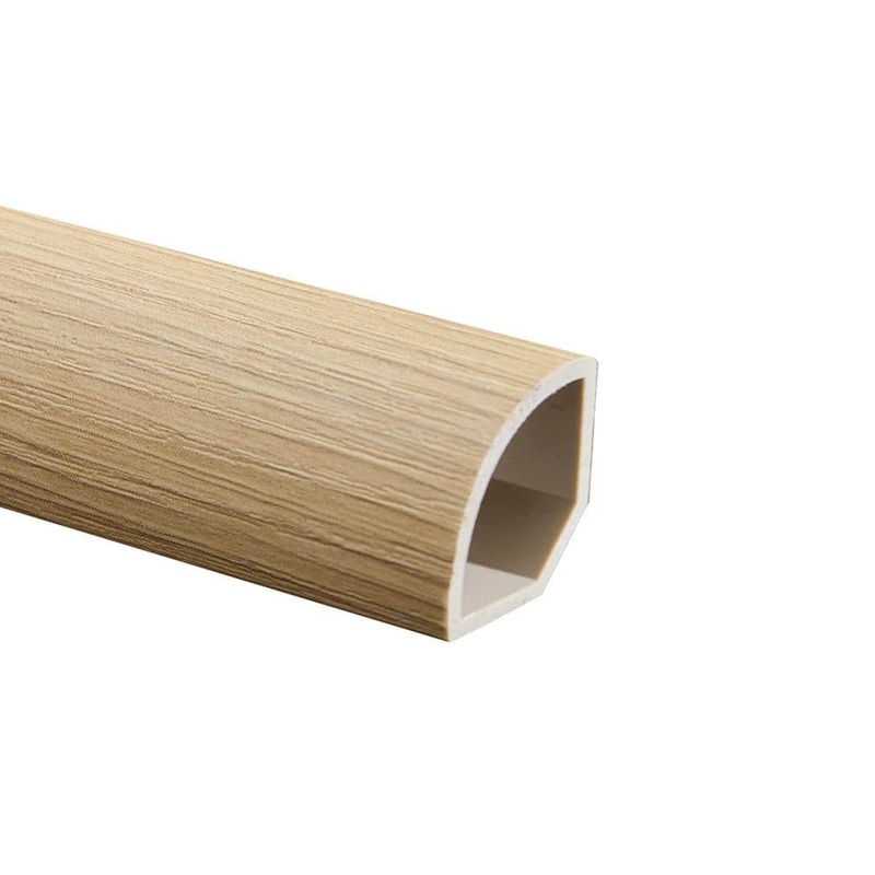 Malibu Wide Plank French Oak Concord 0.66 in. Thickness x 1.1 in. Width x 94.48 in. Length Quarter Round Molding HDLECL4832-QR