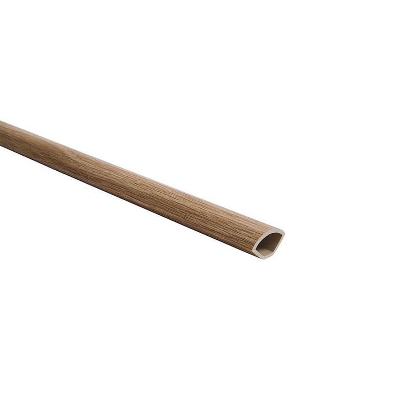 Malibu Wide Plank French Oak Dorris 0.66 in. Thickness x 1.1 in. Width x 94.48 in. Length Quarter Round Molding HDMVCL968-QR