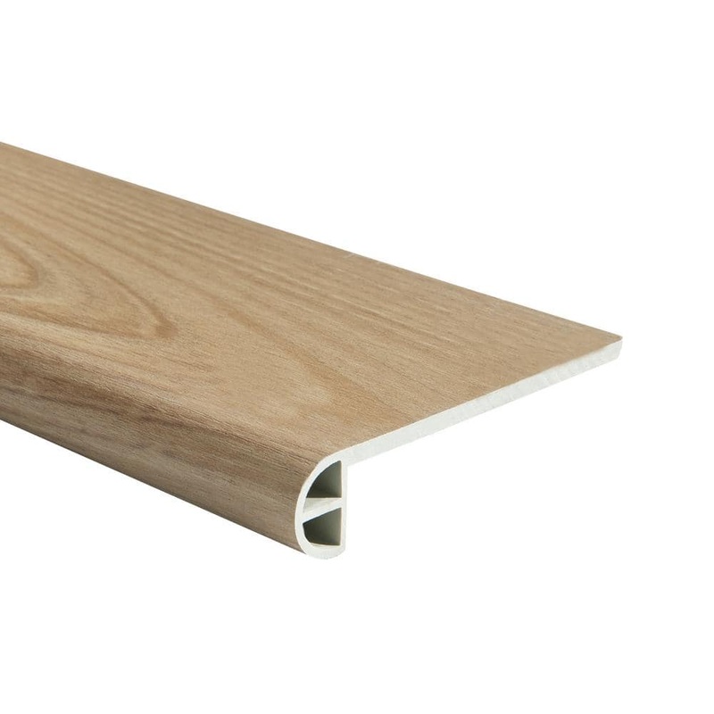 Malibu Wide Plank French Oak Jacksonville 0.984 in. T x 4.527 in. Width x 94.48 in. L Vinyl Flush Stair Nose Molding HDMVCL936-FSN