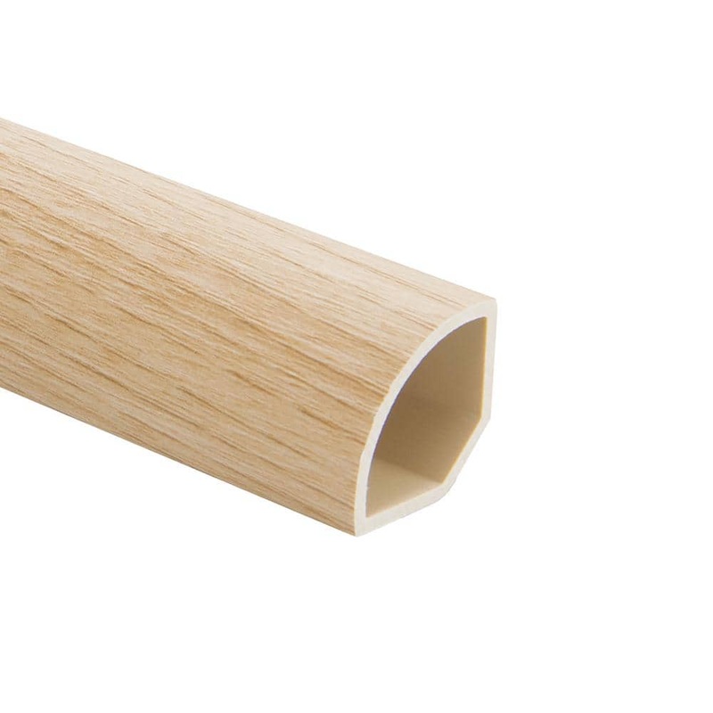 Malibu Wide Plank French Oak La Brea 0.66 in. Thickness x 1.1 in. Width x 94.48 in. Length Quarter Round Molding HDNSCL6742-QR