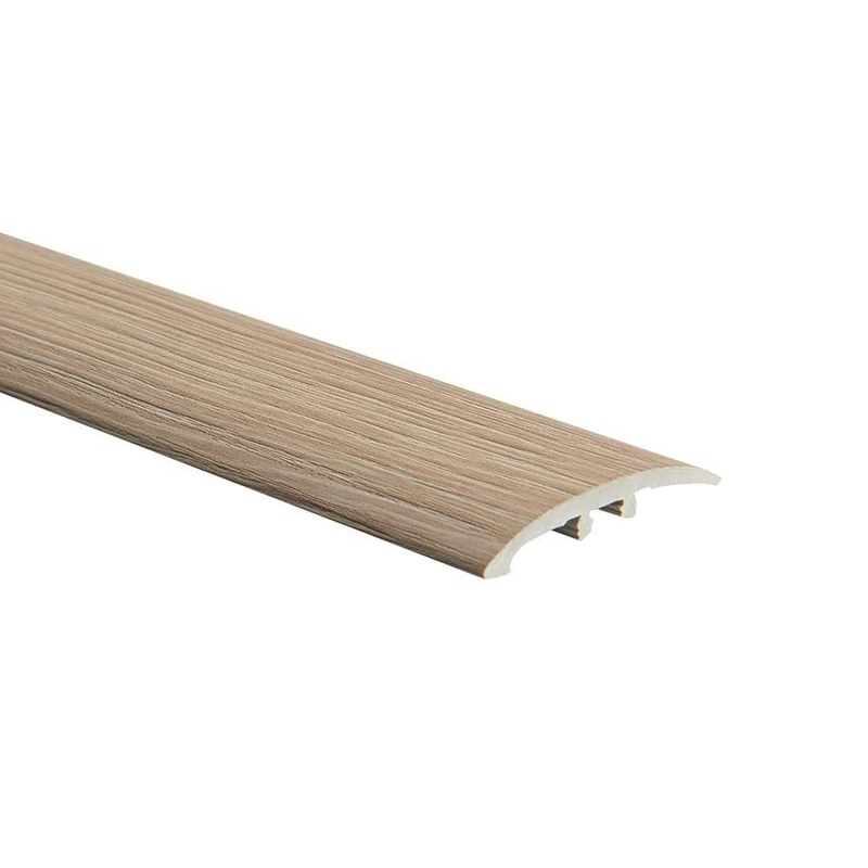 Malibu Wide Plank French Oak Montague 0.28 in. Thick x 1.85 in. Wide x 94.48 in. Length Vinyl 3 in 1 Molding – Designed for 7mm Plank HDMLCL0352-3N1