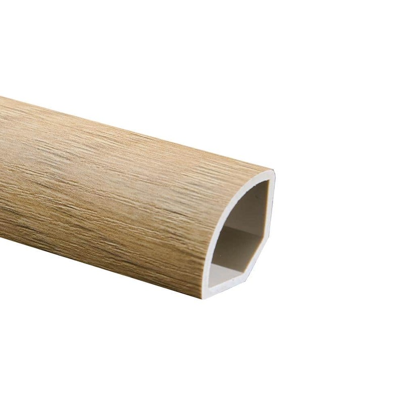 Malibu Wide Plank French Oak Mountain View 0.66 in. Thickness x 1.1 in. Width x 94.48 in. Length Quarter Round Molding HDLECL4870-QR