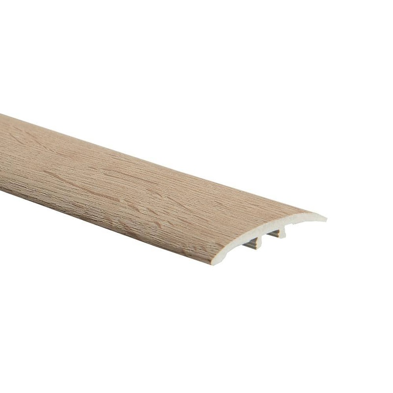 Malibu Wide Plank French Oak Newark 0.275 in. T x 1.85 in. W x 94.48 in. L Vinyl 3-in-1 Molding HDMLCL028-3N1