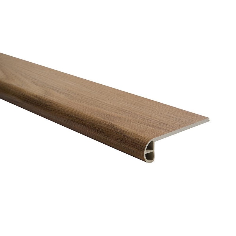 Malibu Wide Plank French Oak Novato 0.984 in. Thickness x 4.527 in. Width x 94.48 in. Length Vinyl Flush Stair Nose Molding HDMVCL002-FSN