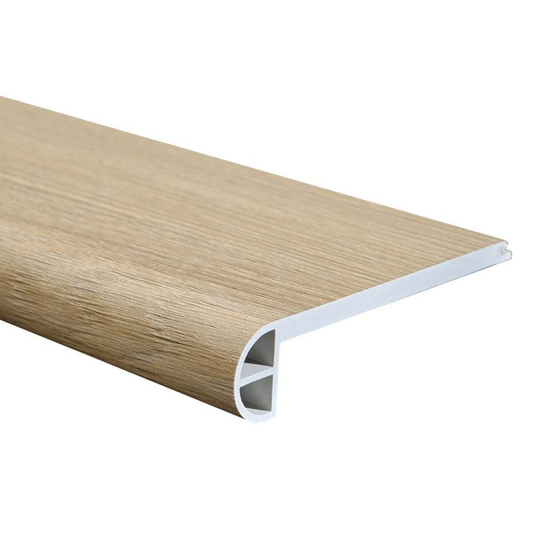 Malibu Wide Plank French Oak Santa Clara 0.984 in. Thickness x 4.527 in. Width x 94.48 in. Length Vinyl Flush Stair Nose Molding HDLECL4993-FSN