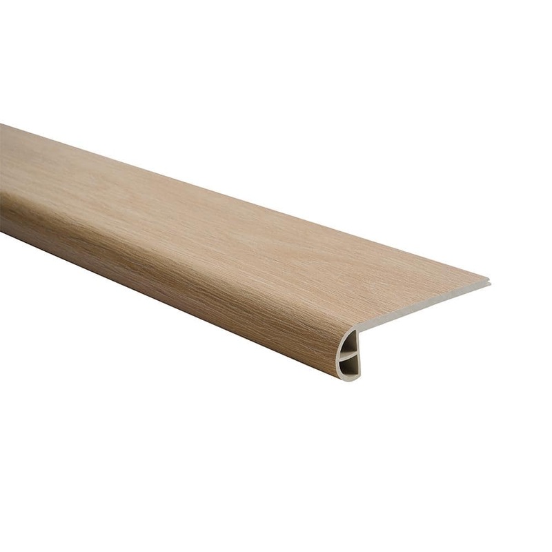 Malibu Wide Plank French Oak Shasta/Naples 0.984 in. Thickness x 4.527 in. Width x 94.48 in. Length Vinyl Flush Stair Nose Molding HDMVCL982-FSN