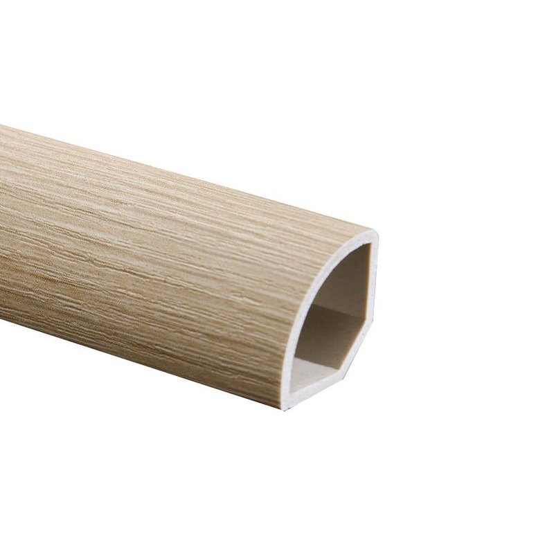 Malibu Wide Plank French Oak Stanford 0.66 in. Thickness x 1.1 in. Width x 94.48 in. Length Quarter Round Molding HDLECL5013-QR