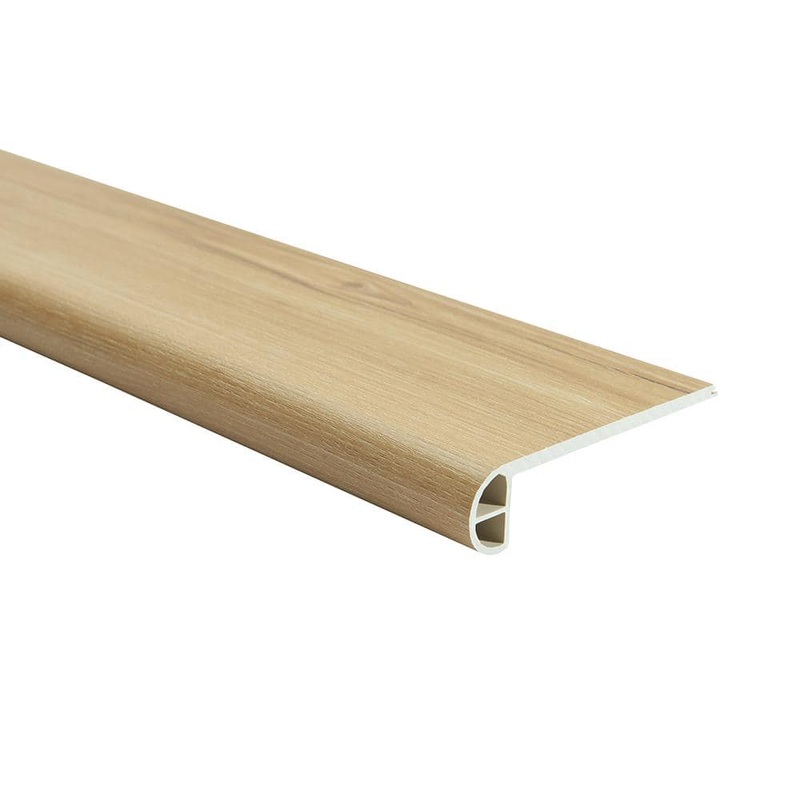 Malibu Wide Plank Hickory Laurel Court 0.984 in. T x 4.527 in. W x 94.48 in. L Vinyl Flush Stair Nose Molding HDMUCL227-FSN