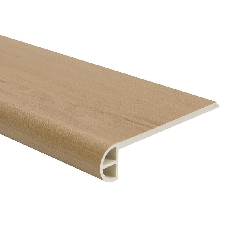 Malibu Wide Plank Maple Alta Park 0.984 in. Thickness x 4.527 in. Width x 94.48 in. Length Vinyl Flush Stair Nose Molding HDMVCL9781-FSN