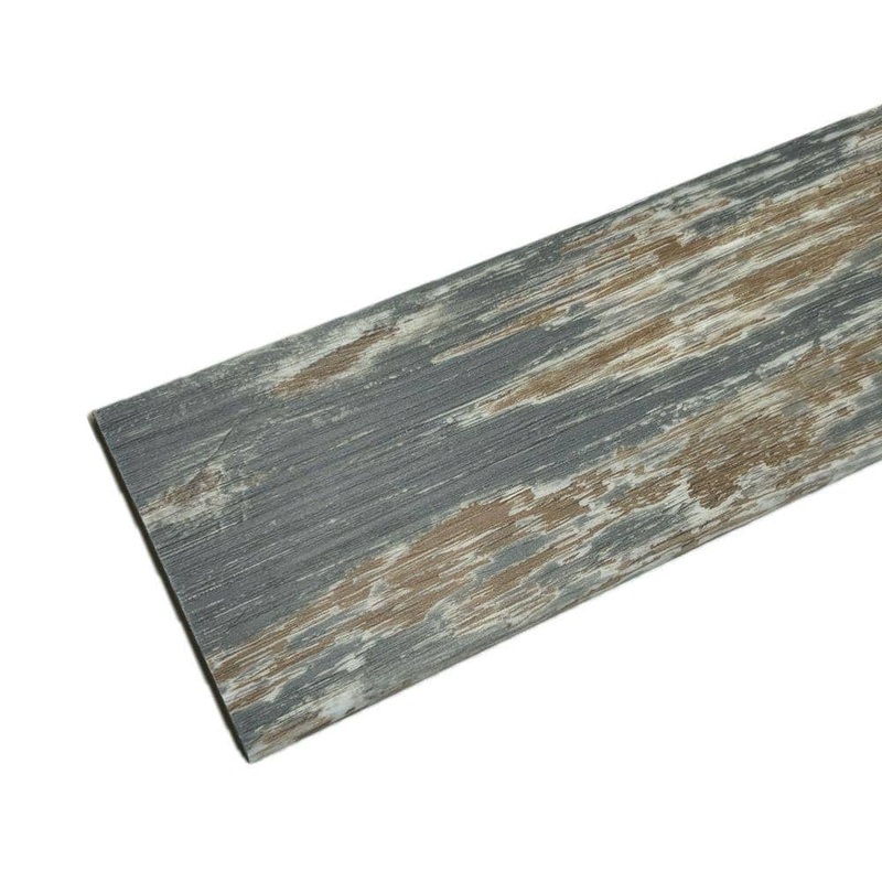 Deco Products Hydrostop Old Blue Sea 0.2 in T. x 4 in. W x 46 in. L Base End Molding WB-RCV2