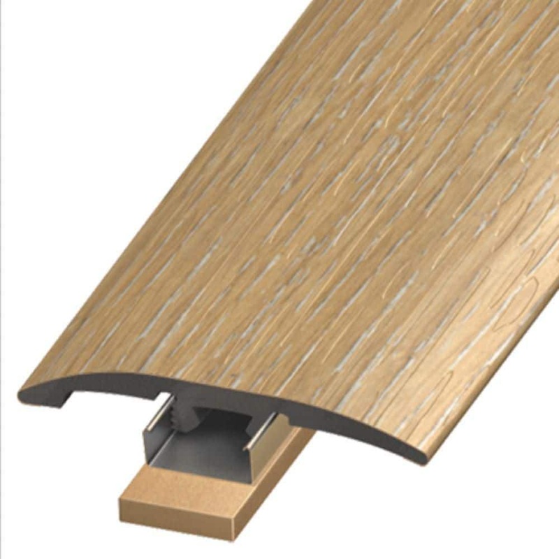 Deco Products SlimTrim Miami Waves 0.25 in. Thick x 2 in. Wide x 94 in. Length Reducer, End Cap and T-Molding SLT-RCV1