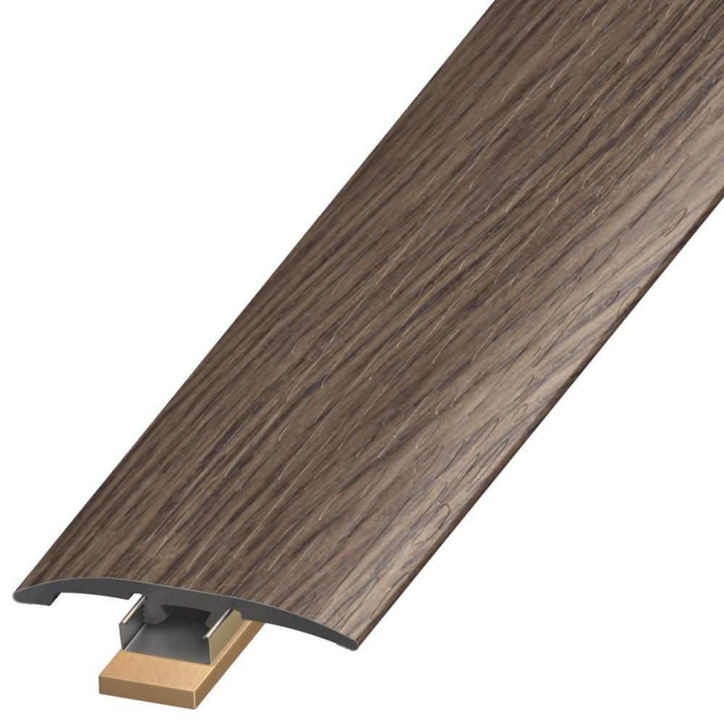 DuraDecor Classy Chic Go-Getter Mocha 0.25 in. T x 2 in. W x 94 in. L 3-in-1 Transition Molding SLT119415