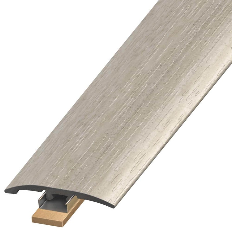 DuraDecor Classy Chic Graceful Graphite 0.25 in. T x 2 in. W x 94 in. L 3-in-1 Transition Molding SLT124931