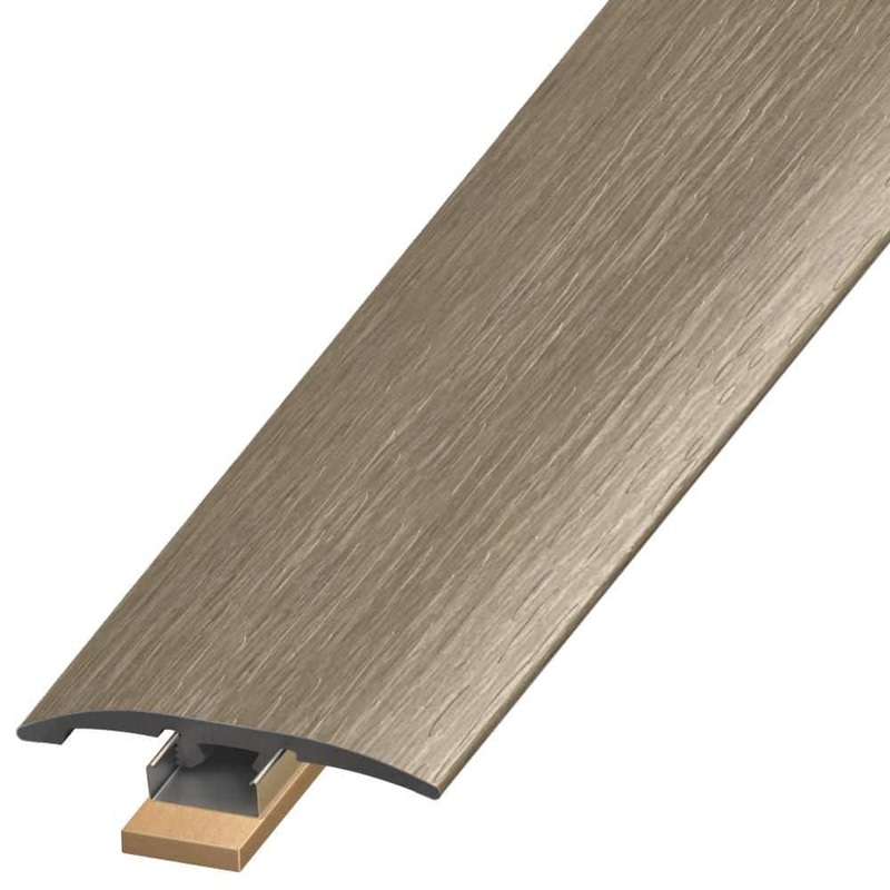 DuraDecor Harmony Haus Terrace Taupe 0.25 in. T x 2 in. W x 94 in. L Woodlook Vinyl Plank 3n1 Trim SLT124937