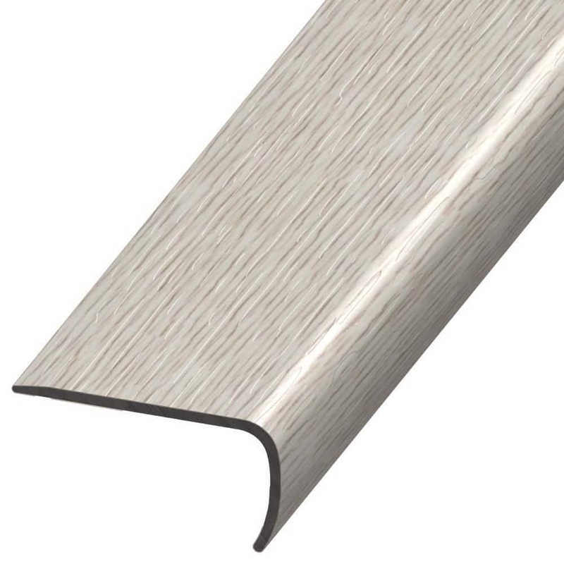 DuraDecor Liz Marie’s Modern Maven Pebble Beach 1 in. T x 2 in. W x 94 in. L Stair Nose Molding VE119425