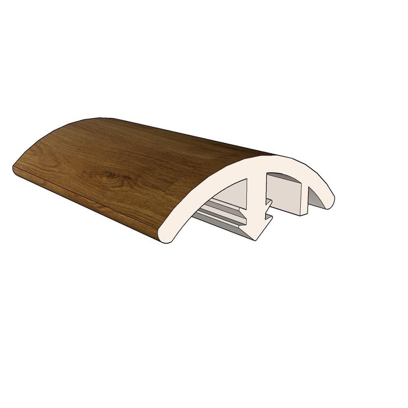 Islander Bitterroot 0.51 in. Thick x 1.42 in. Wide x 72.05 in. Length Vinyl Overlap Reducer Molding LW6-32OAK