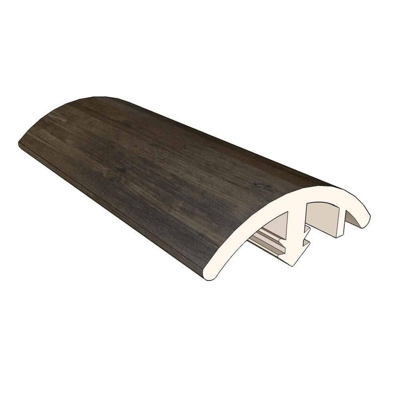 Islander Smoked 0.51 in. Thick x 1.42 in. Wide x 72.05 in. Length Vinyl Overlap Reducer Molding LW6-32SMO