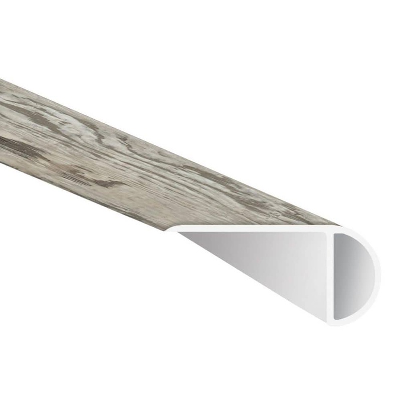 A&A Surfaces Odin Ash 1.03 in. T x 2.23 in. W x 94 in. L Waterproof Click Lock Luxury Vinyl Overlapping Stair Nose Molding VTRSBTN7X48-OSN