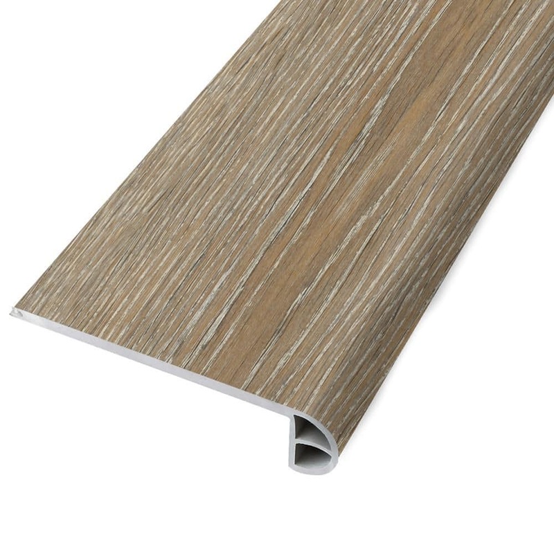ASPEN FLOORING Waterproof Rigid Core Flush Stair Nosing in the color Drift 0.98 in. T x 4.33 in. W x 94 in. L HDSPC6NS