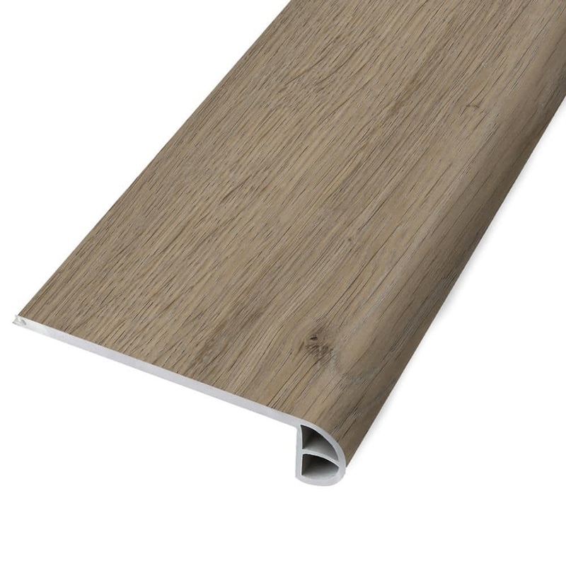 ASPEN FLOORING Waterproof Rigid Core Flush Stair Nosing in the color Elevation 0.98 in. T x 4.33 in. W x 94 in. L HDSPC5NS