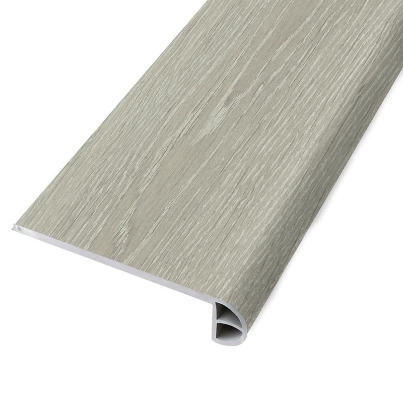 ASPEN FLOORING Waterproof Rigid Core Flush Stair Nosing in the color Origami 0.98 in. T x 4.33 in. W x 94 in. L HDSPC8NS