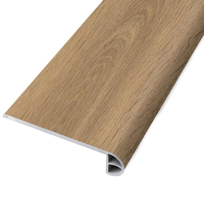 ASPEN FLOORING Waterproof Rigid Core Flush Stair Nosing in the color Pure 0.98 in. T x 4.33 in. W x 94 in. L HDSPC4NS