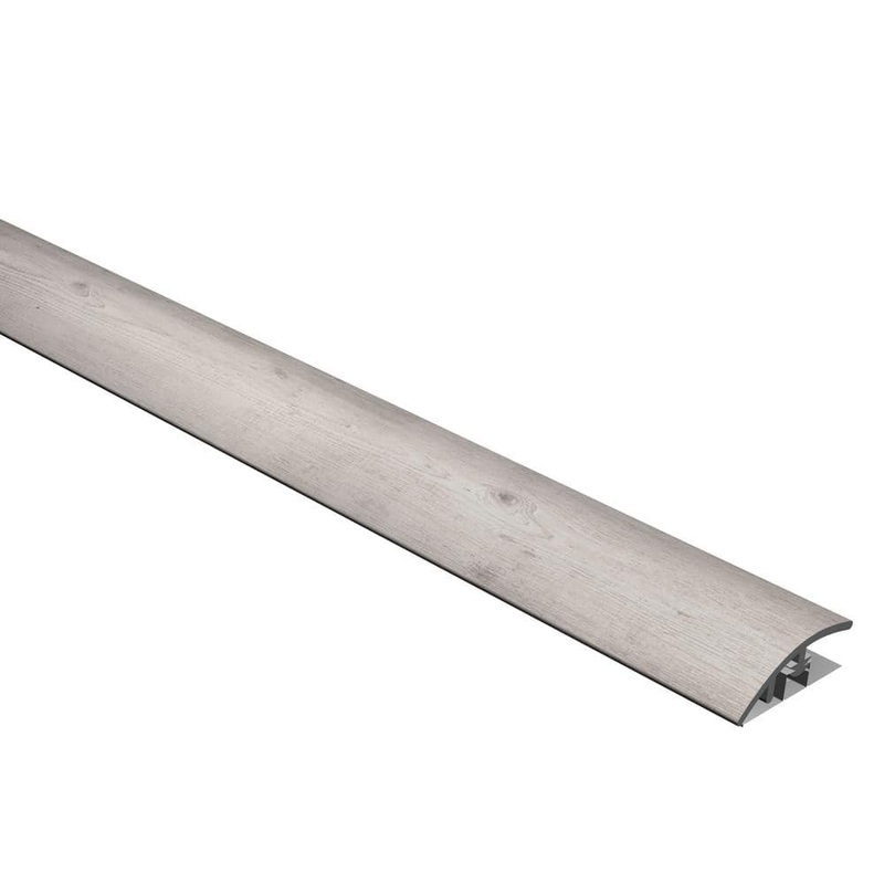 CALI Vinyl Pro with Mute Step Gray Ash 9/16 in. T x 1-3/8 in. W x 72-13/16 in. L Overlap Reducer Molding 7904501512