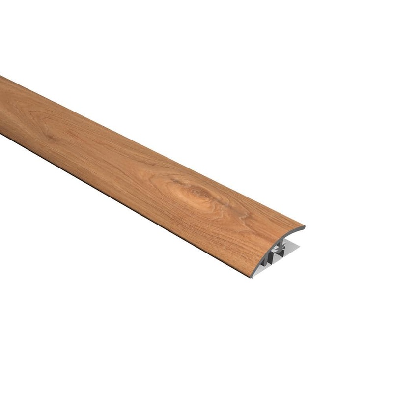 CALI Vinyl Pro with Mute Step South Seas Oak 9/16 in. T x 1-3/8 in. W x 72 in. L Vinyl Overlap Reducer Molding 7914501012