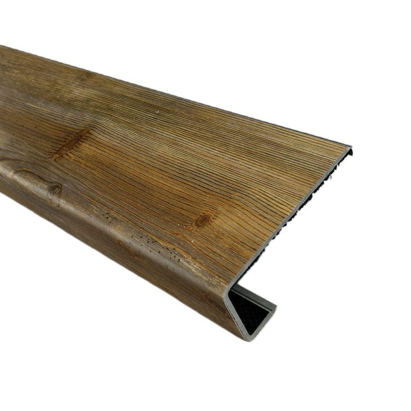 Deco Products Hydrostop Escape Lagoon 0.2 in. T x 4.5 in. W x 46 in. L Stair Nose Molding SN-RCV06