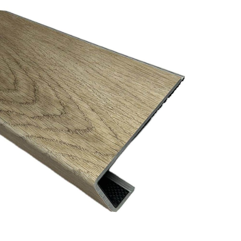 Deco Products Hydrostop Miami Waves 0.2 in. T x 4.5 in. W x 46 in. L Stair Nose Molding SN-RCV40