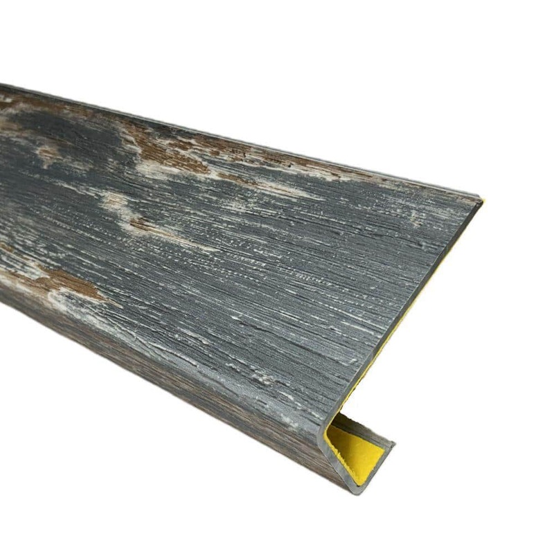 Deco Products Hydrostop Old Blue Sea 0.2 in. T x 4.5 in. W x 46 in. L Stair Nose Molding SN-RCV2