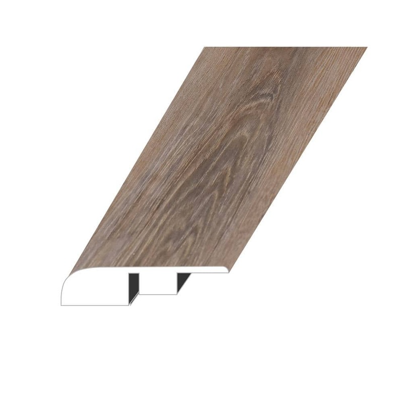 AMARE Revered Ecru 0.6 in. Thick x 1.4 in. W x 94.5 in. L SPC Vinyl End Cap Molding ECMNST-2019058
