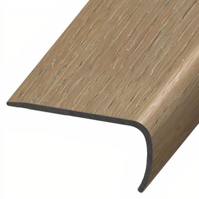 ASPEN FLOORING Batiste 1 in. Thick x 2 in. Width x 94 in. Length Rigid Core Stair Nosing Vinyl Molding A30046SN