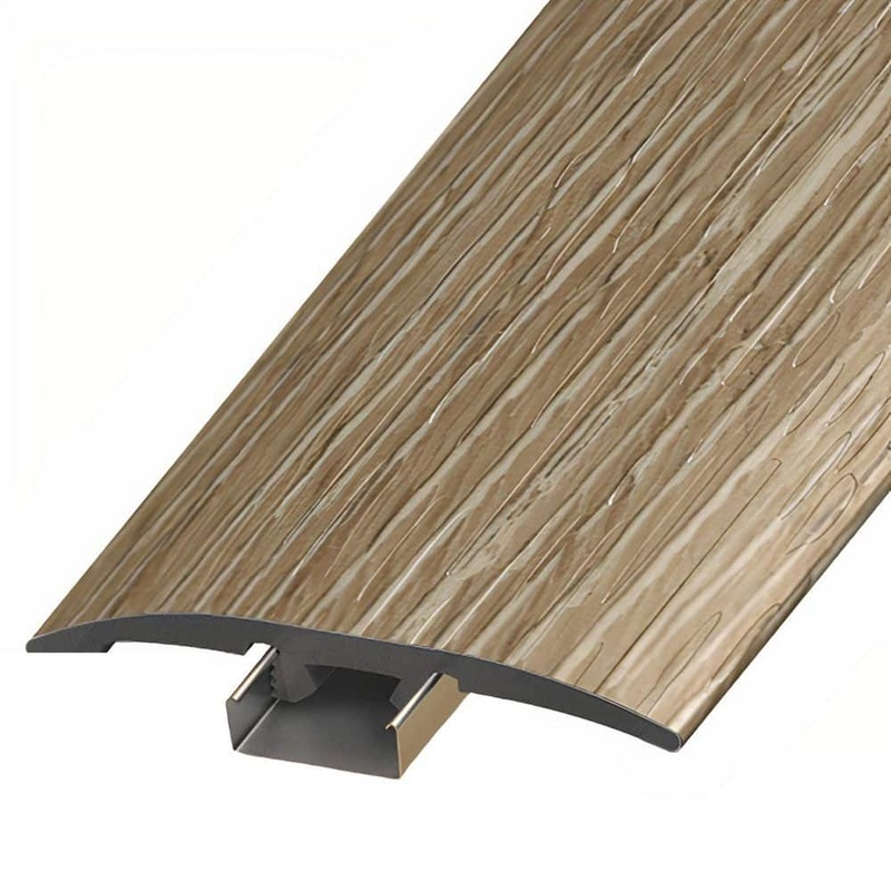 ASPEN FLOORING Beckham 1/4 in. Thick x 2 in. Width x 94 in. Length 3-in-1 T-Mold, Reducer, and End Cap Vinyl Molding A30028TIO