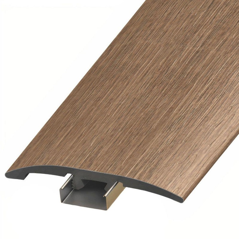 ASPEN FLOORING Kensley 1/4 in. Thick x 2 in. Width x 94 in. Length 3-in-1 T-Mold, Reducer, and End Cap Vinyl Molding A30056TIO