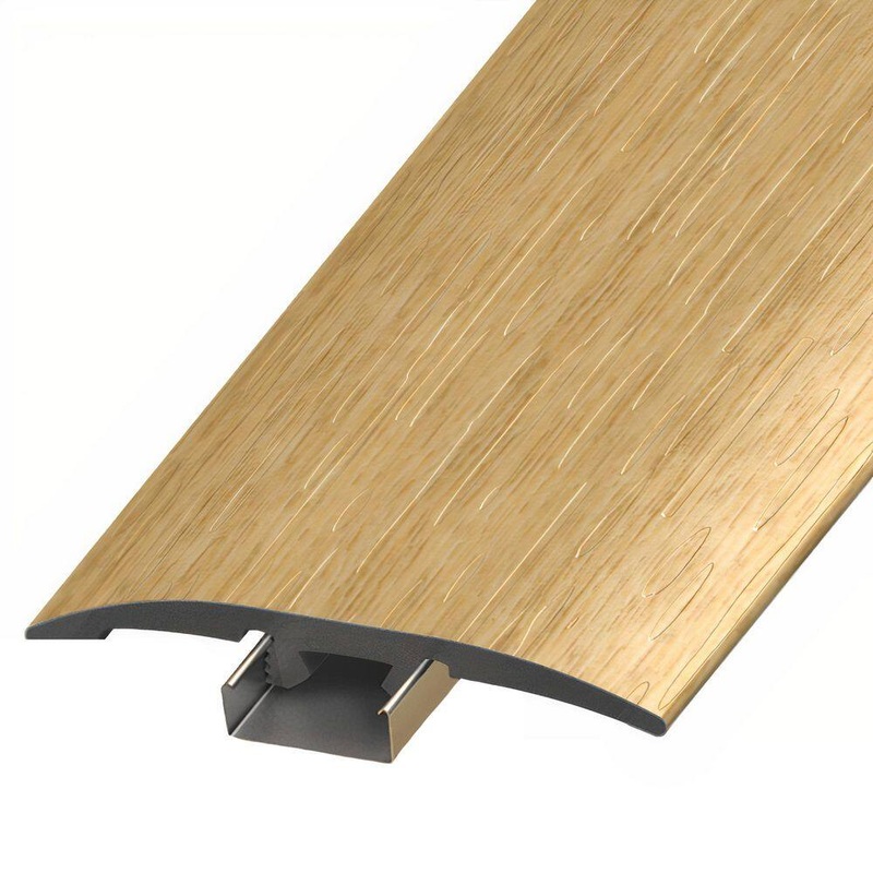 ASPEN FLOORING Kinder 1/4 in. Thick x 2 in. Width x 94 in. Length 3-in-1 T-Mold, Reducer, and End Cap Vinyl Molding A30049TIO