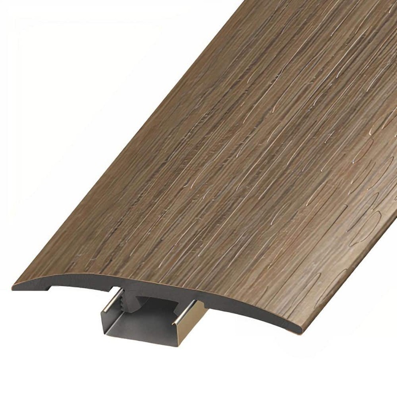 ASPEN FLOORING Newloch 1/4 in. Thick x 2 in. Width x 94 in. Length 3-in-1 T-Mold, Reducer, and End Cap Vinyl Molding A30041TIO