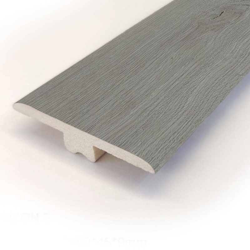 ASPEN FLOORING Pebble 0.35 in. Thick x 1.77 in. Width x 94.5 in. Length Rigid Core T-Molding Vinyl Molding A31005TM