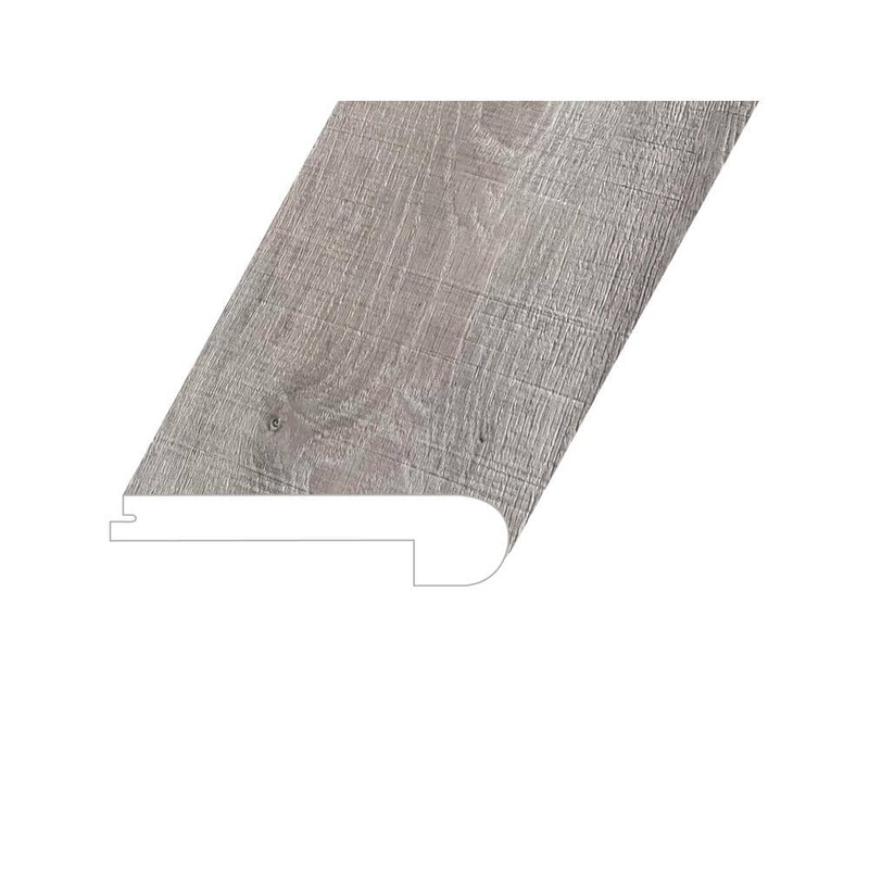 Bellator Revel Asphalt 1 in. Thick x 4.5 in. W x 94.5 in. L SPC Vinyl Flush Stair Nose Molding FSTNMNST-2021110