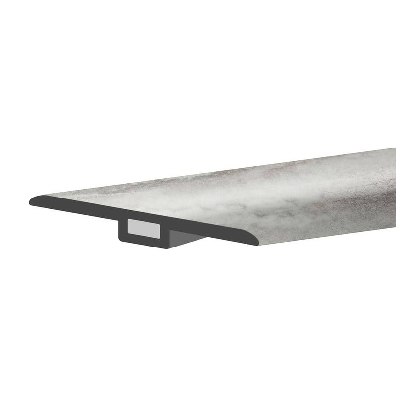 Lucida Surfaces GlueCore Greystone 1-3/4 in. W x 47-1/4 in. L x 0.27 in. T Vinyl T-Molding GC-323TM