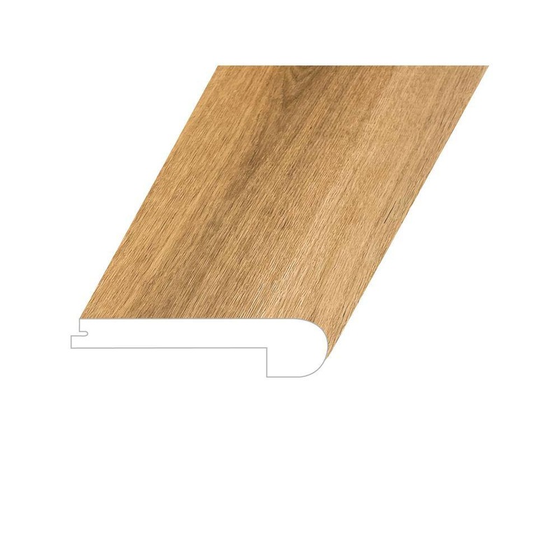 Paragon Caliber Brown 1 in. Thick x 4.5 in. W x 94.5 in. L SPC Vinyl Flush Stair Nose Molding FSTNMNST-2021100