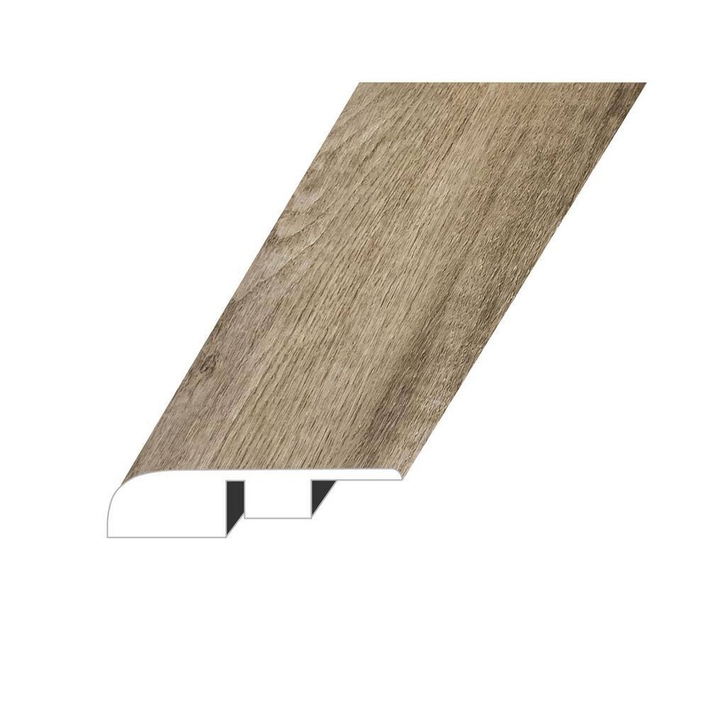 Paragon District Grey 0.6 in. Thick x 1.4 in. W x 94.5 in. L SPC Vinyl End Cap Molding ECMNST-2021098