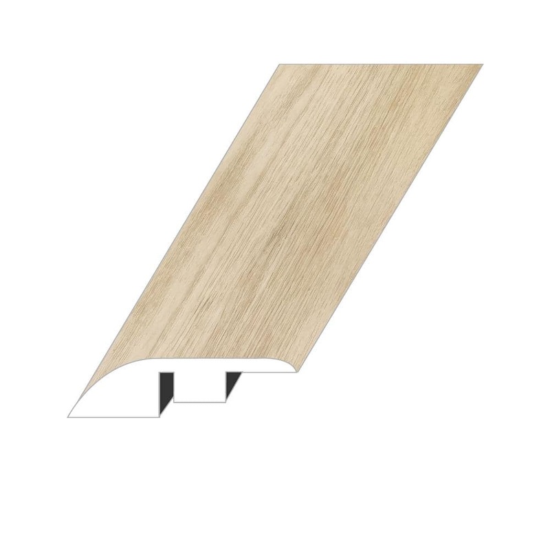 Paragon Lokai White 0.6 in. Thick x 1.8 in. W x 94.5 in. L SPC Vinyl Reducer Molding REDMNST-2021097