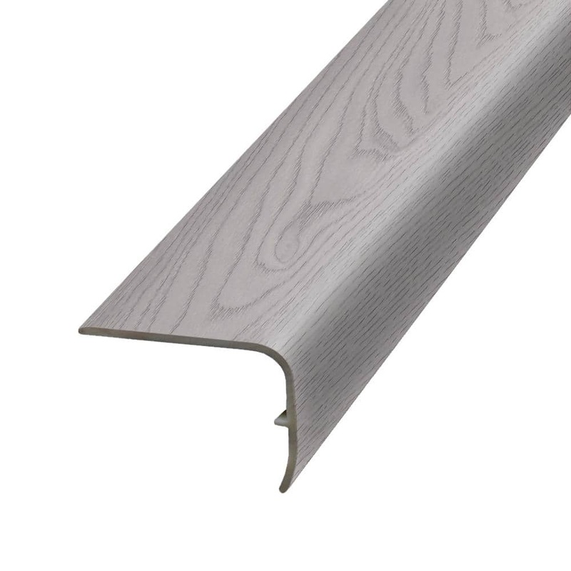 PERFORMANCE ACCESSORIES Light Pewter 9.39 mm. Thick x 1.88 in. Wide x 78.7 in. Length Vinyl Stair Nose Molding VSNP-05722