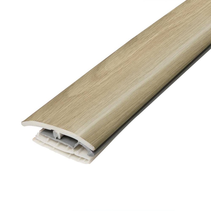 PERFORMANCE ACCESSORIES Timely Oak 0.31 in. T x 2 in. W x 78.7 in. L Vinyl 4-in-1 Molding RV4N1-06356