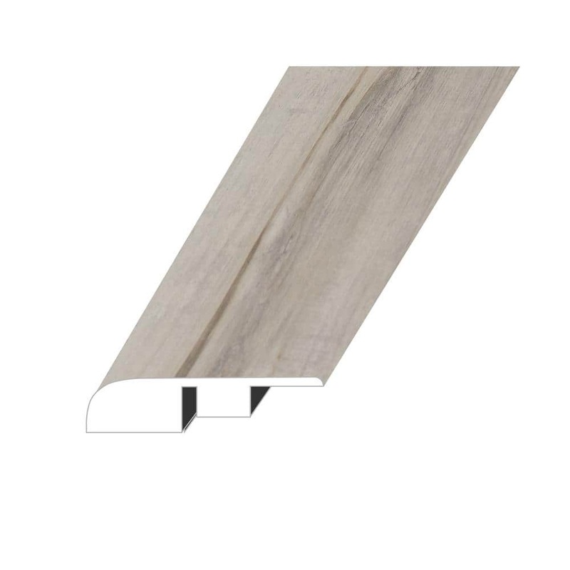 VICTORUM Axiom Frost 0.6 in. Thick x 1.4 in. W x 94.5 in. L SPC Vinyl End Cap Molding ECMNST-2019071